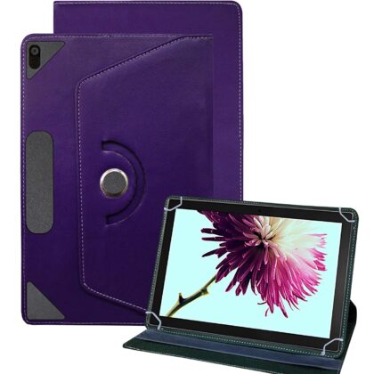 TGK Universal 360 Degree Rotating Leather Rotary Swivel Stand Case Cover for Lenovo Tab 4 10 Tb-X304l Tablet (10.1) – Purple