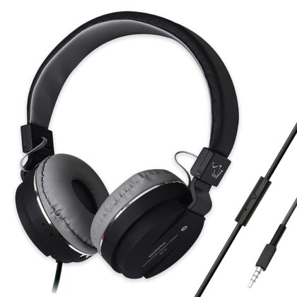 Vali V-14 Wired On Ear Headphones with Mic (Black)