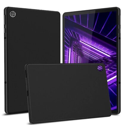 TGK Matte Design Soft Silicon TPU Back Case Cover for Lenovo Tab M10 FHD Plus X606V / TB-X606F / TB-X606X 10.3 inch Tablet (Fits 1st & 2nd Gen Both) Black