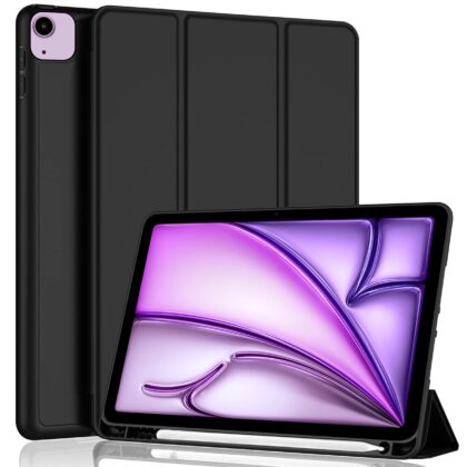 TGK Flip Cover for Apple iPad Air 11 inch M2 2024 (Black, Dual Protection, Pack of: 1)