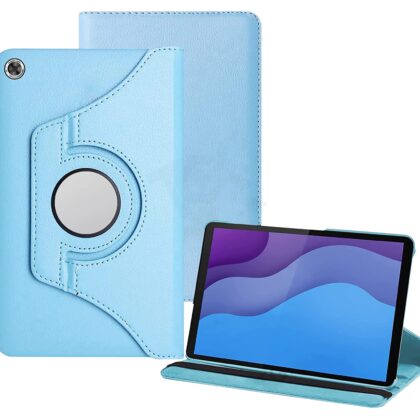 TGK 360 Degree Rotating Leather Smart Rotary Swivel Stand Case Cover for Lenovo Tab M10 HD 2nd Gen TB-X306X / Smart Tab M10 HD 2nd Gen TB-X306F (Sky Blue)