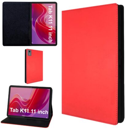 TGK Flip Cover for Lenovo Tab K11 11 Inch (Red, Dual Protection, Pack of: 1)