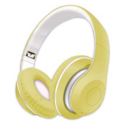 Vali V-444 Bluetooth Wireless On Ear Headphone with Mic, Bluetooth 5.0 Padded Ear Cushions, Foldable (Yellow)