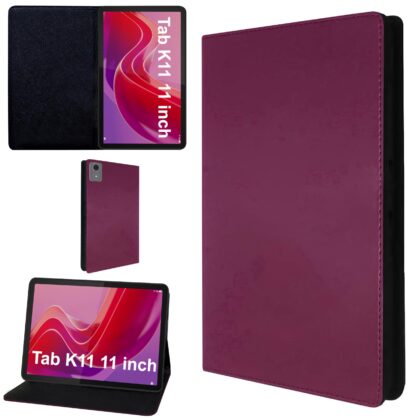 TGK Flip Cover for Lenovo Tab K11 11 Inch (Purple, Dual Protection, Pack of: 1)