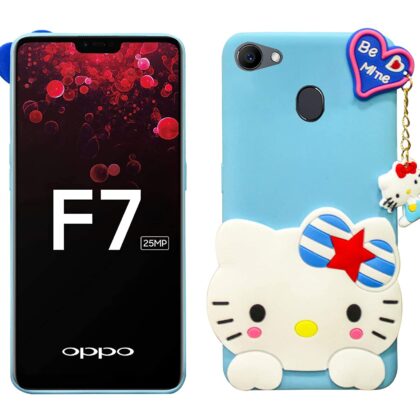 TGK Silicone Back Covers Case Compatible for OPPO F7 Cover (Sky Blue)