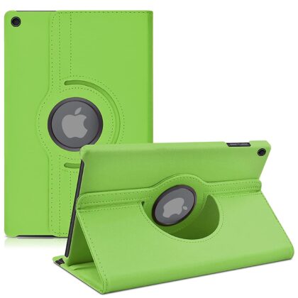 TGK 360 Degree Rotating Leather Smart Rotary Swivel Stand Case Cover for iPad 10.2 Inch 2021 9th Generation (Green)