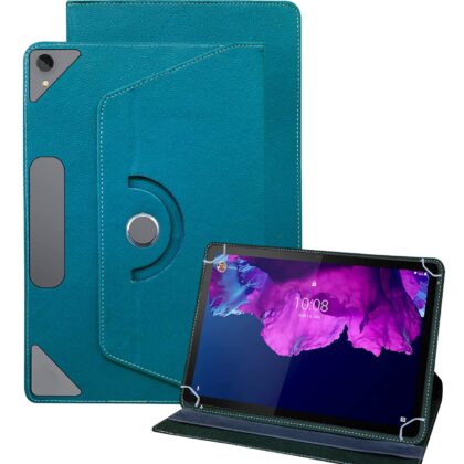 TGK Universal 360 Degree Rotating Leather Rotary Swivel Stand Case for Lenovo Tab P11 Cover 11 inch Tablet (Sky Blue)