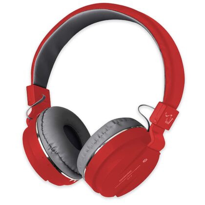 Vali V-12 Bluetooth Wireless On Ear Headphone with Mic, Upto 12+ Hours Playback, 40mm Dynamic Driver, Bluetooth V5.1 Padded Ear Cushions, Foldable, High Bass (Red)