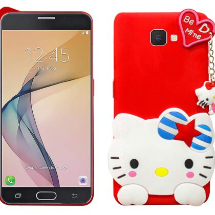 TGK Silicone Back Case Cover Compatible for Samsung Galaxy J7 Prime Cover (Red)