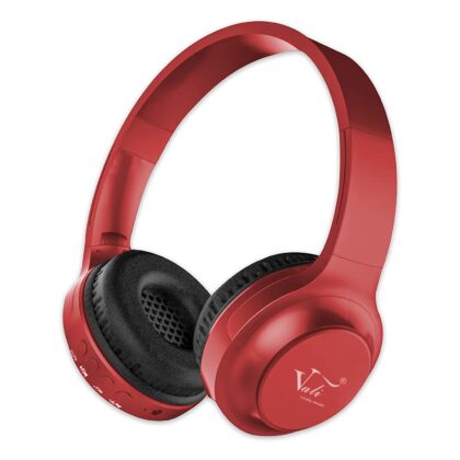 Vali V-777 Bluetooth Wireless On Ear Headphone with Mic, 12 Hours Playback, Dynamic Driver, Bluetooth 5.0 Padded Ear Cushions, Foldable (Red)