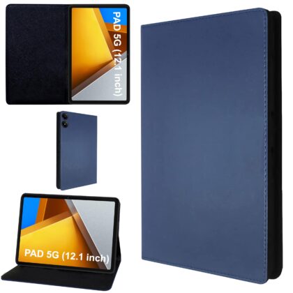 TGK Flip Cover for Poco Pad 12.1 inch Tablet (Blue, Dual Protection, Pack of: 1)