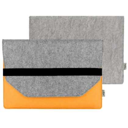TGK Laptop Bags Briefcase Sleeve Carrying Case Cover Pouch Laptop Messenger Hand Bag for Women and Men (13 inch to 13.3 inch Sleeve, Grey – Orange)
