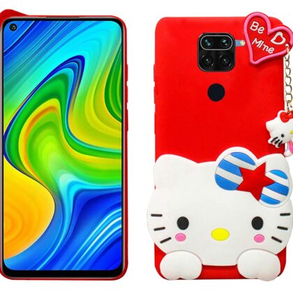 TGK Silicone Back Case Compatible for Redmi Note 9 Cover (Red)