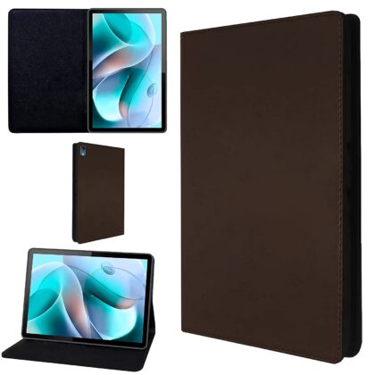 TGK Leather Stand Flip Case Cover for Motorola Moto Tab G70 LTE 11 inch Tablet (Brown)