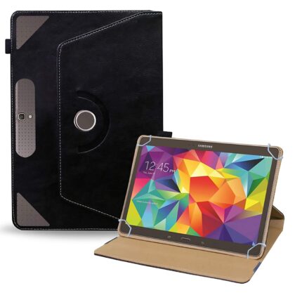 TGK Rotating Tablet Stand Leather Flip Case Compatible for Samsung Galaxy Tab S 10.5 Cover Models SM-T805, SM-T800, SM- T801, SM-T807 (Black)