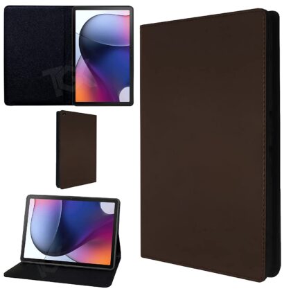 TGK Leather Soft TPU Back Flip Stand Case Cover for Motorola Moto Tab G62 10.6 inch Tablet (Brown)