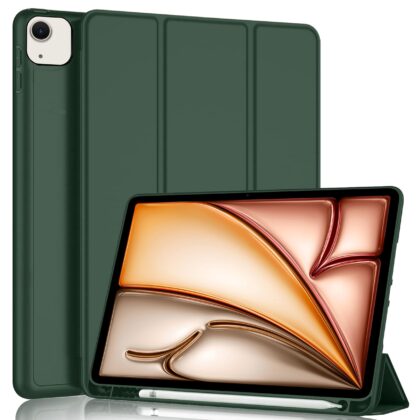 TGK Flip Cover for Apple iPad Air 13 Inch M2 2024 (Green, Dual Protection, Pack of: 1)