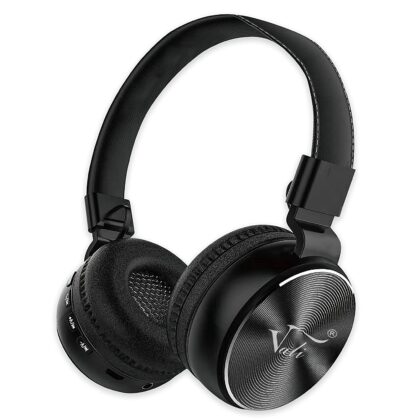 Vali V-555 Bluetooth Wireless On Ear Headphone with Mic, Deep Bass 8+ Hours Playback, 40mm Dynamic Driver, Bluetooth 5.0 Padded Ear Cushions, Foldable (Black)