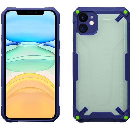 TGK Protective Hybrid Hard Pc with Shock Absorption Bumper Corners Back Case Cover Compatible for iPhone 11 (Dark Blue)