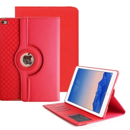 TGK TPU 360 Degree Rotating Detachable Smart Flip Case Cover for iPad Air 2 Gen 2014 9.7 Inch [A1566 A1567] Red
