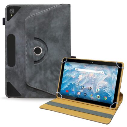 TGK Rotating Leather Stand Flip Case for Acer ONE 10 T4-129L Tablet Cover (Stone-Grey)