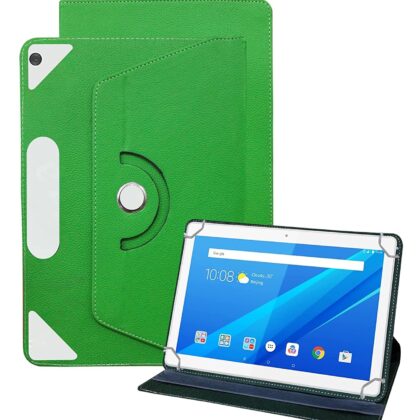TGK Universal 360 Degree Rotating Leather Rotary Swivel Stand Case Cover for Lenovo Tab M10 FHD 3rd Gen 10.1 inch (Green)