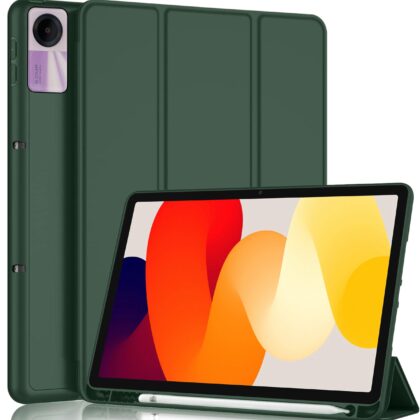 TGK Flip Cover for Xiaomi Redmi Pad SE 11 inch (Green, Dual Protection, Pack of: 1)