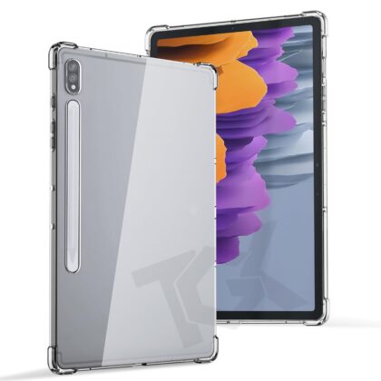 TGK Back Cover for Samsung Galaxy Tab S7+ Plus 12.4 inch Tablet (Transparent, Dual Protection, Pack of: 1)