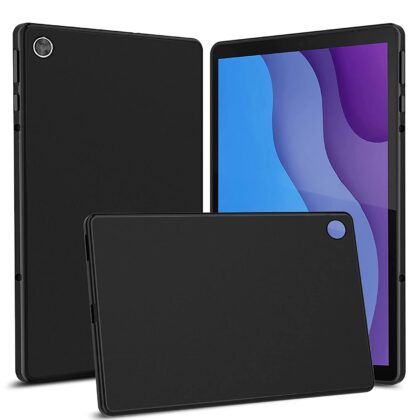 TGK Matte Design Soft Silicon TPU Back Case Cover for Lenovo Tab M10 HD 2nd Gen TB-X306X / Smart Tab M10 HD 2nd Gen TB-X306F, Black