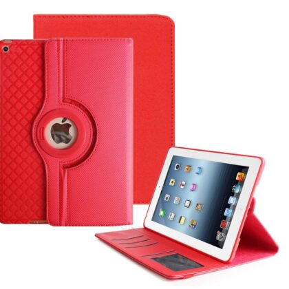 TGK TPU 360 Degree Rotating Detachable Smart Flip Case Cover for iPad 4 / iPad 3 / iPad 2-9.7 Inch [A1458 A1459 A1460 A1403 A1416 A1430 A1395 A1396 A1397] Red