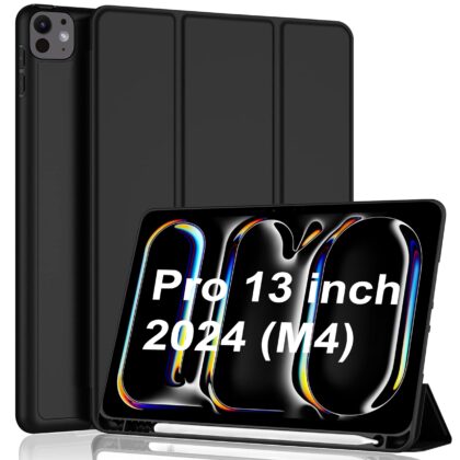 TGK Flip Cover for Apple iPad Pro 13 inch 2024 M4 (Black, Cases with Holder, Pack of: 1)