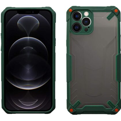 TGK Protective Hybrid Hard Pc with Shock Absorption Bumper Corners Back Case Cover Compatible for iPhone 12 Pro Max 6.7″ 2020 (Dark Green)