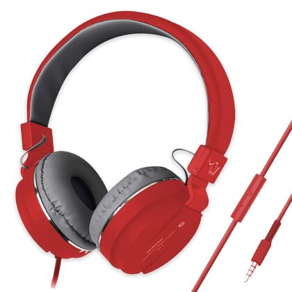 Vali V-14 Wired On Ear Headphones with Mic (Red)