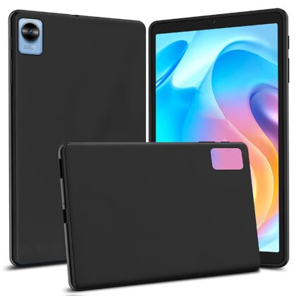 TGK Matte Design Soft Silicon TPU Back Case Cover for Realme Pad Mini 8.68 inch Tablet, Black