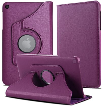 TGK 360 Degree Rotating Stand Magnetic Smart (Auto Sleep/Wake Function) Leather Flip Case Cover for iPad 9.7 inch Cover, iPad 5th Generation 2017 Model A1822 A1823 A1893 A1954 – Purple