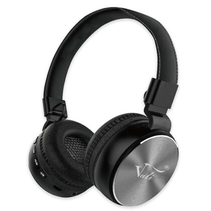 Vali V-555 Bluetooth Wireless On Ear Headphone with Mic, Deep Bass 8+ Hours Playback, 40mm Dynamic Driver, Bluetooth 5.0 Padded Ear Cushions, Foldable (Silver)