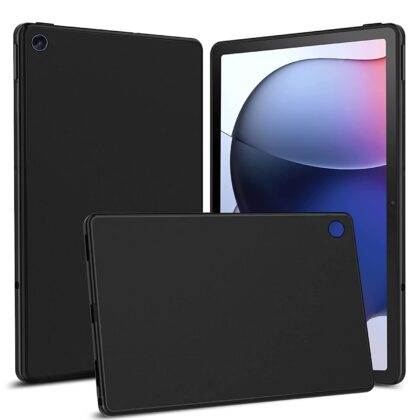 TGK Matte Design Soft Silicon TPU Back Case Cover for Motorola Moto Tab G62 10.6 inch Tablet, Black