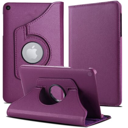 TGK 360 Degree Rotating Stand Magnetic Smart (Auto Sleep/Wake Function) Leather Flip Case for New iPad 9.7 inch 2018/2017 5th 6th Generation Model A1822 A1823 A1893 A1954 & ipad Air 2013 A1474 A1475 A1476 A1566 A1567 (Purple)