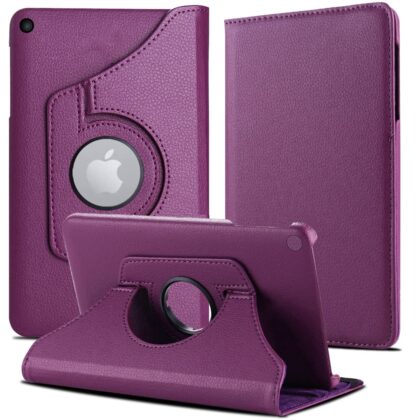 TGK 360 Degree Rotating Stand Magnetic Smart (Auto Sleep/Wake Function) Leather Flip Case for New iPad 9.7 inch 2018/2017 5th 6th Generation Model A1822 A1823 A1893 A1954 & ipad Air 2013 A1474 A1475 A1476 A1566 A1567 (Purple)