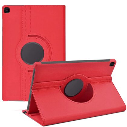 TGK 360 Degree Rotating Leather Smart Case Cover Compatible for Samsung Galaxy Tab S6 Lite 10.4 Cover Model SM-P610/P615 (2020 Release) Red