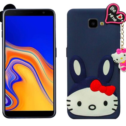 TGK Kitty Mobile Covers, Silicone Back Case Compatible for Samsung Galaxy J4 Plus Back Cover (Dark Blue)