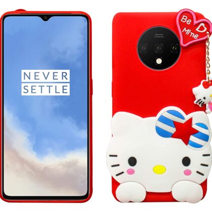 TGK Silicone Back Covers Case Compatible for OnePlus 7T Cover (Red)