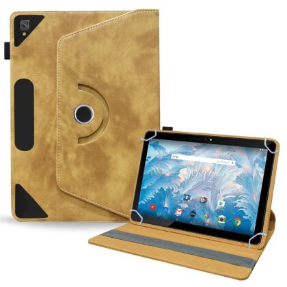 TGK Rotating Leather Stand Flip Case for Acer ONE 10 T4-129L Tablet Cover (Desert Brown)