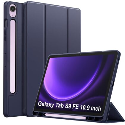 TGK Flip Cover for Samsung Galaxy Tab S9 FE 10.9 Inch (Blue, Cases with Holder, Pack of: 1)