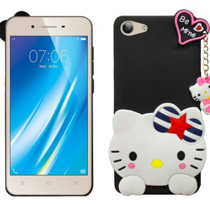 TGK Silicone Back Cover Case Compatible for Vivo Y53 Cover (Black)