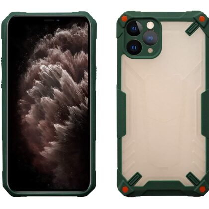 TGK Protective Hybrid Hard Pc with Shock Absorption Bumper Corners Back Case Cover Compatible for iPhone 11 Pro (Dark Green)