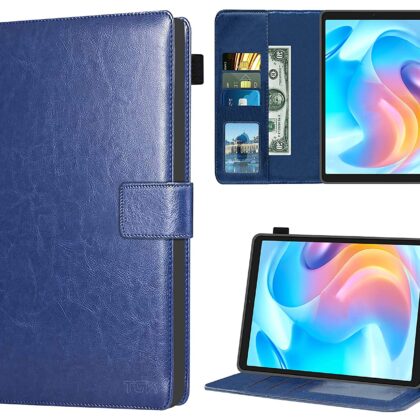 TGK Multi Protective Wallet Leather Flip Stand Case Cover for Realme Pad Mini 8.68 inch Tablet, Blue