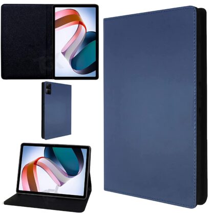 TGK Leather Soft TPU Back Flip Stand Case Cover for Redmi Pad 10.61 inch Tablet with Precise Cutouts (Blue)