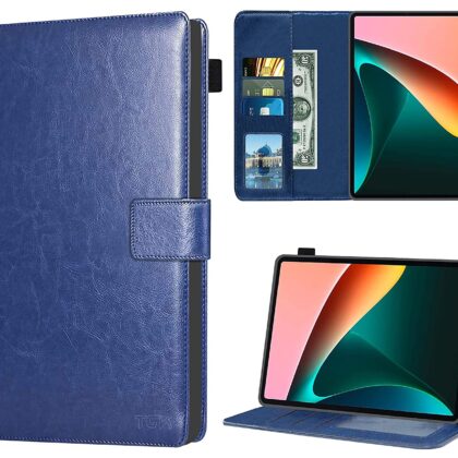 TGK Multi Protective Wallet Leather Flip Stand Case Cover for Xiaomi Mi Pad 5 11″ Tablet, Blue