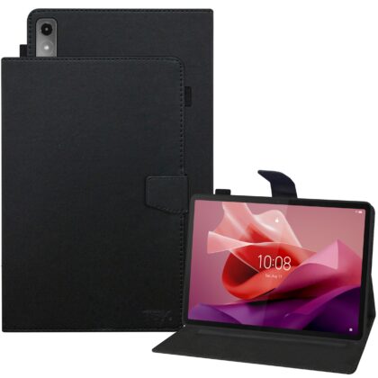 TGK Flip Cover for Lenovo Tab P12 12.7 Inch (Black, Dual Protection, Pack of: 1)